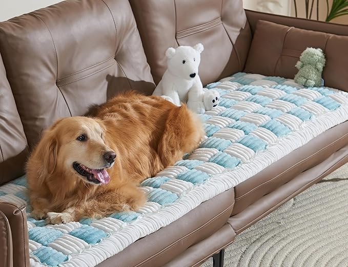 Couch Cushion Cover for dogs Sofa Cover Washable Pet Love Seat Couch Covers for Sofa Slipcovers Couch Protector Blanket for Dogs Sofa Cushion Covers for Pets Washable Pad Blue 70x180cm/27.6x70.9in