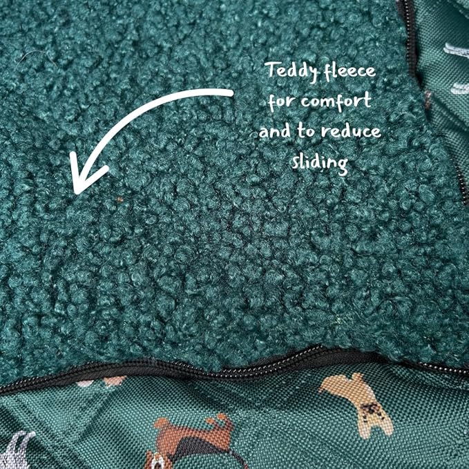 Dog Back Seat Cover – Waterproof Heavy‑Duty Car & SUV Bench/Hammock Style, Padded Shearling Fleece Bottom for Safe & Comfortable Pet Travel