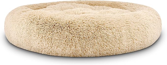 The Dog's Bed Replacement Cover ONLY for The Dog’s Bed Sound Sleep Donut Dog Bed Replacement Cover, XL Beige Fur, Veterinary Approved