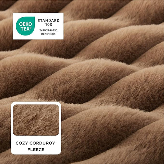 Bedsure Orthopedic Dog Bed for Medium Dogs, Waterproof Memory Foam Medium Pet Beds with Sides, Non-Slip Bottom and Egg-Crate Foam Dog Couch Sofa with Washable Removable Corduroy Cover, Brown