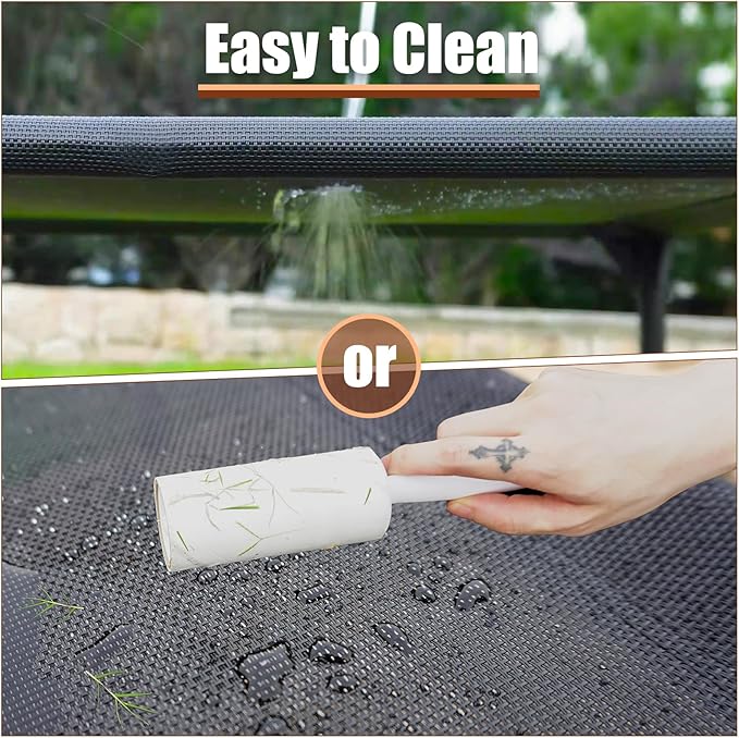 Elevated Dog Bed - Raised Dog Cot Fits Up to 150 LBs, Heavy Duty Pet Cot with Durable Supportive Mesh, Indoor & Outdoor, Dark Grey