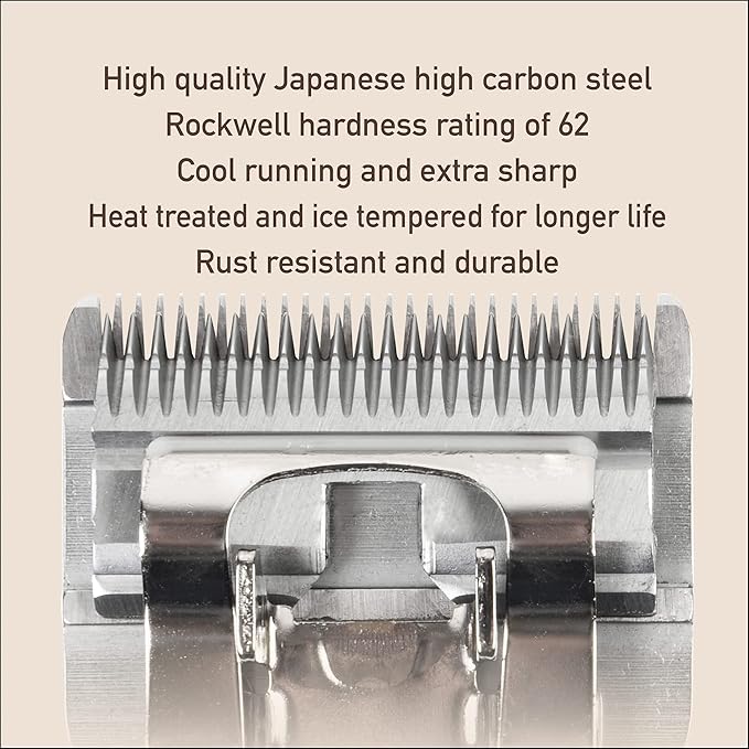 FURZONE Detachable Blade - Size 3 3/4F Blade 1/2", Made of Extra Durable Japanese Steel, Compatible with Most Andis, Oster, Wahl A5 Clippers