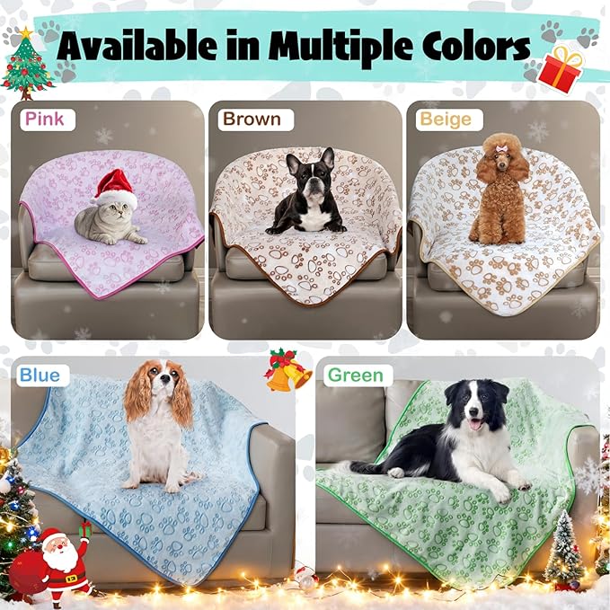 Stuffed Dog Blanket, Blue Premium Soft Throw Flannel Fleece Blanket for Medium Small Dogs, Pet Puppy Blankets for Kitten Cat, Christmas Pet Gift for Bed Cover, Couch, Crate(24x32 inch (Pack of 1))