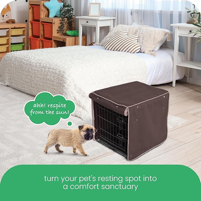 Molly Mutt Landslide Dog Crate Cover, 100% Cotton Canvas Cover with 2 Roll-Up Panels, Ideal for Dog or Cat Crate, Durable, Washable, and Free of Harmful Chemicals, 24" x 18" x 21"