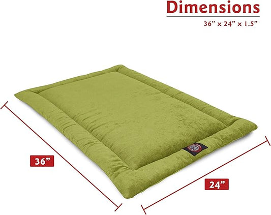 36" Villa Green Apple Crate Dog Bed Mat By Majestic Pet Products