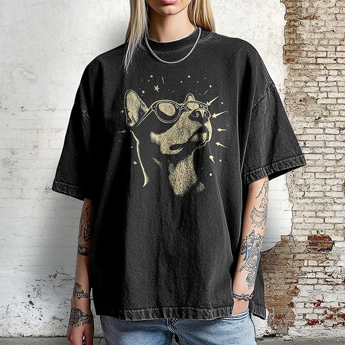 Womens Shirt Summer Graphic T-Shirt Plus Size Casual Loose Cotton Tops Girls Easter Shirt Short Sleeve Tees