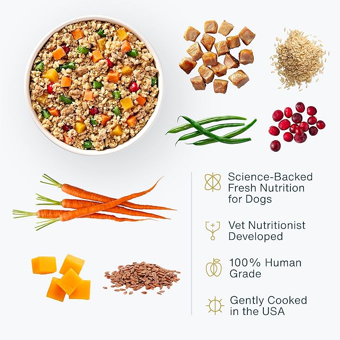 JustFoodForDogs Fresh Frozen Healthy Weight Management Dog Food, Fresh Pet Meals or Toppers for Dog Weight Control, Human Grade, Vet Recommended, High Fiber, Lean Pork, 18-oz Pouch, case of 21