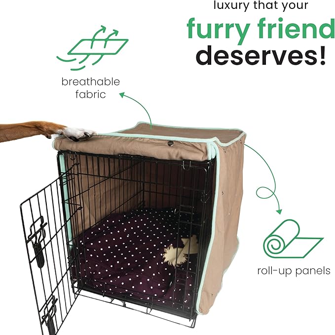 Molly Mutt Wild Horses Dog Crate Cover, 100% Cotton Canvas Cover with 2 Roll-Up Panels, Ideal for Dog or Cat Crate, Durable, Washable, and Free of Harmful Chemicals, 36" x 24" x 27"