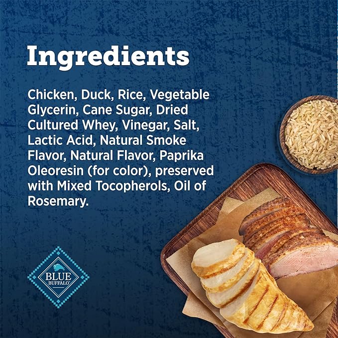 Blue Buffalo True Chews Premium Jerky Cuts Natural Dog Treats, Duck 12 oz