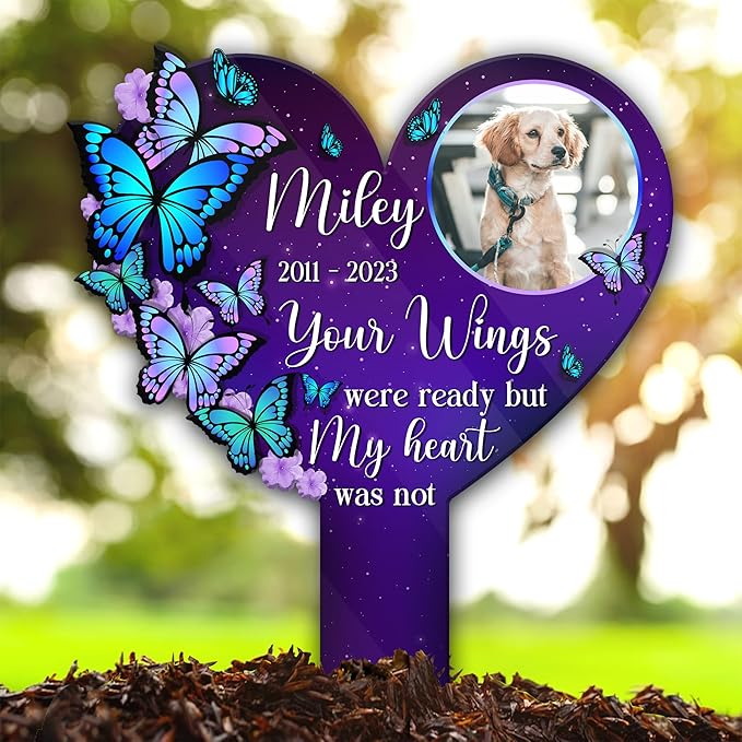 Personalized Cross Stake Pet Cemetery Memorial Pet Loss Sign Pet Plaque Garden Decor Garden Decor Funeral Keepsake Memorial Bereavement Gifts For Loss Of Pet Picture Gifts For Someone Lost Pet