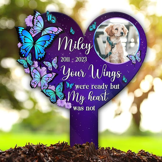 Personalized Cross Stake Pet Cemetery Memorial Pet Loss Sign Pet Plaque Garden Decor Garden Decor Funeral Keepsake Memorial Bereavement Gifts For Loss Of Pet Picture Gifts For Someone Lost Pet