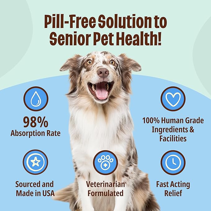 Licks - Dog Joint + Heart Supplement - Omega 3 Fish Oil + Glucosamine - LiquiPaks - 30 Use