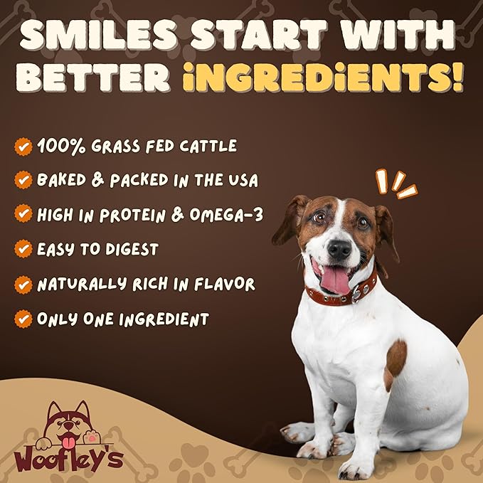 Woofley's - Esophagus Stick (50 Count)- Gullet Sticks for Dogs - Safe Jerky Dog Chews -Easily Digestible Dog Jerky Bully Sticks