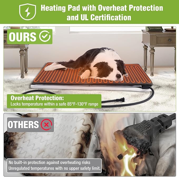 Large Heated Dog House Outdoor XL Insulated Dog House Weatherproof Dog Kennel ((with Heating Pad & Liner), Extra Large Heated Dog House (AIR76-XL-HP))