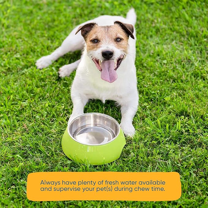 123 Treats, Filled Dog Bones for Large Dogs, Stuffed Peanut Butter Shin for Dogs (5 to 6" Beef Bones - 4 Count) Long Lasting Dog Chews