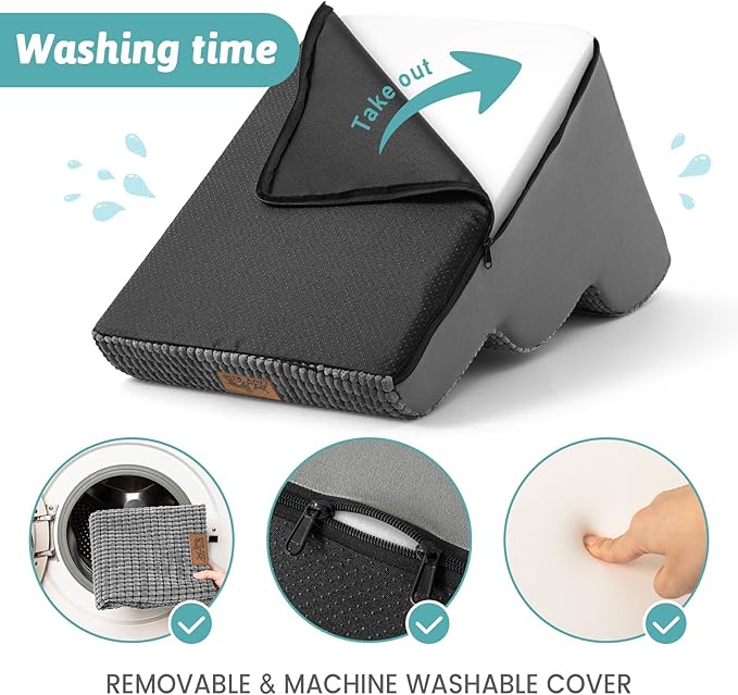 Dog Stairs for Small Dogs 15.7" H, Curved Dog Step for Puppy, Older Cat, Medium Pet Ramp for Sofa, Couch or Chair, Ladder with High Density Foam, 3 Step, 15.7x22.4x15.7 inch, Dark Grey