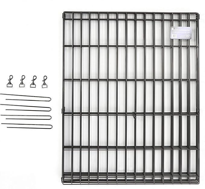 MidWest Homes for Pets Folding Metal Puppy/Dog Exercise Pen, Indoor/Outdoor Playpen with No Door, Provides 16 Sq Feet of Play Space, 18-Inches Tall, Black E-Coated