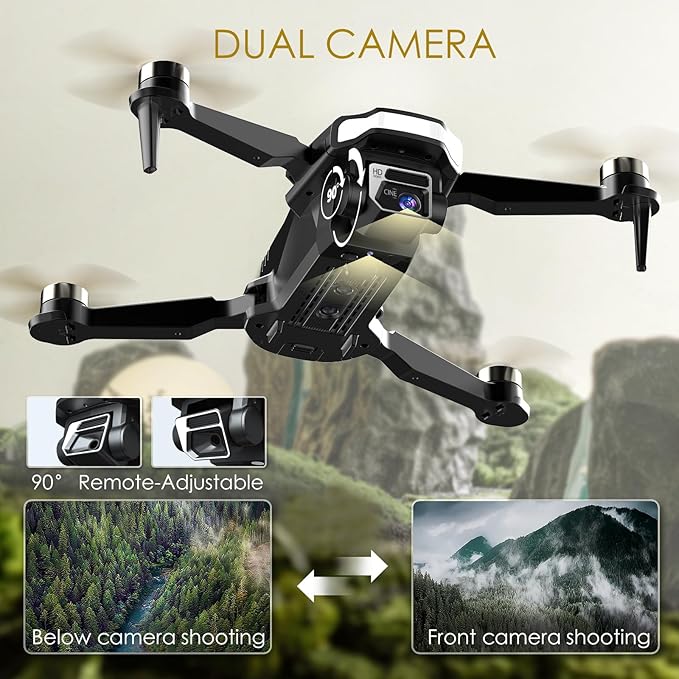 Advanced 2K HD Camera Drone with Brushless Motor for Adults CHUBORY A68 WiFi FPV Quadcopter 3D Flips, Auto Hover Headless Mode Trajectory Flight for Aerial Photography Enthusiasts