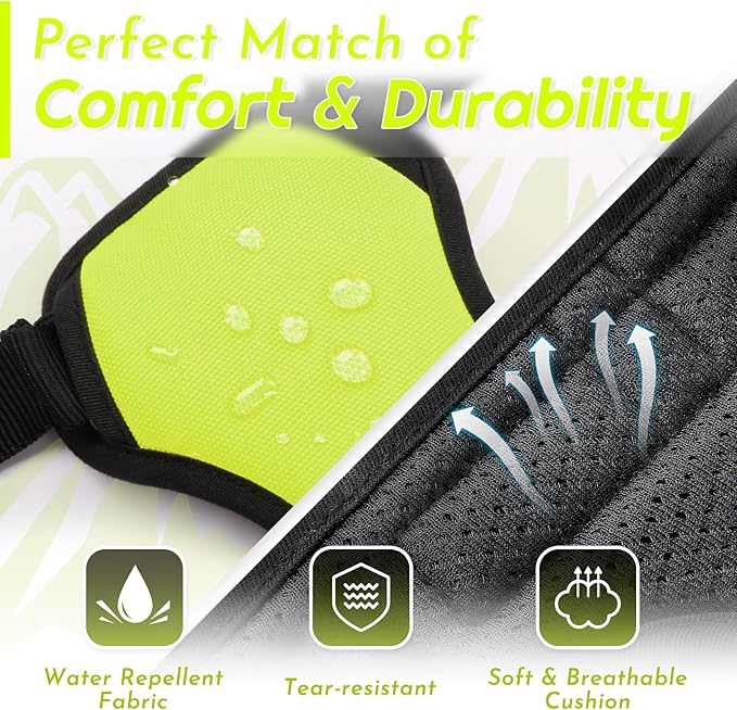 Eagloo Dog Harness for Large Dogs, No Pull Service Vest with Reflective Strips and Control Handle, Adjustable and Comfortable for Walking, No Choke Pet Harness with 2 Metal Rings, Green, XL