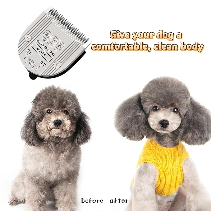 Adjustable 5 in 1 Replacement Blades Compatible with WAHL Bravura .Chromado，Creativa，Figura Dog Clippers for Dogs Grooming(5in1/3Pack)