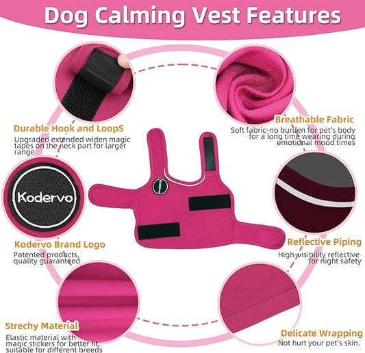 Dog Anxiety Jacket, Skin-Friendly Dog Calming Shirt - Dog Coat for Thunder, Fireworks, Vet Visits and Separation - Keep Pet Calm Without Medicine & Training, Army Green, XX-Large