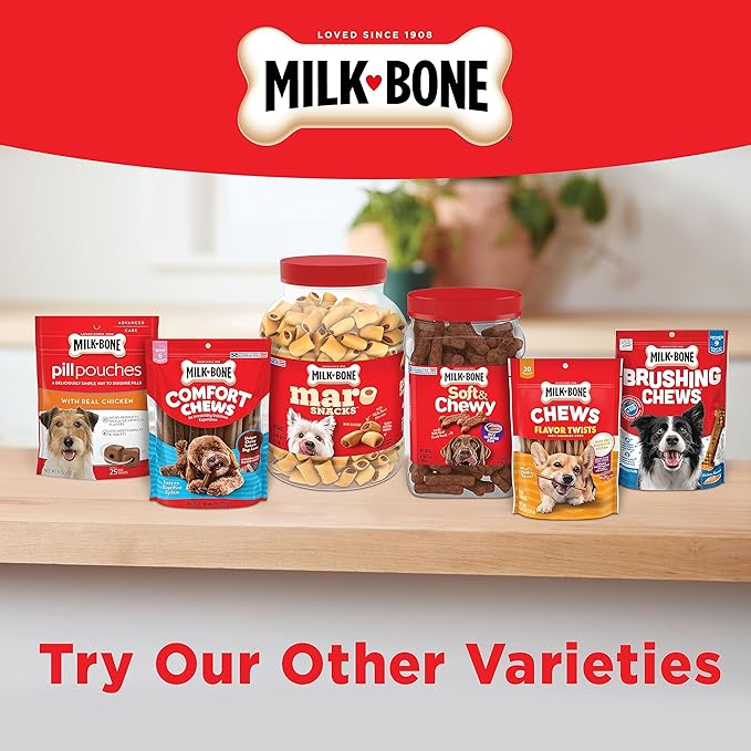 Milk-Bone Dog Treats, Flavor Snacks, Small Biscuits, 14lbs | 2 Pack of 7lbs | Crunchy Texture | Reduces Tartar