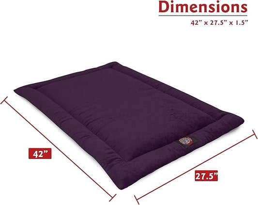 42" Villa Aubergine Purple Crate Dog Bed Mat By Majestic Pet Products