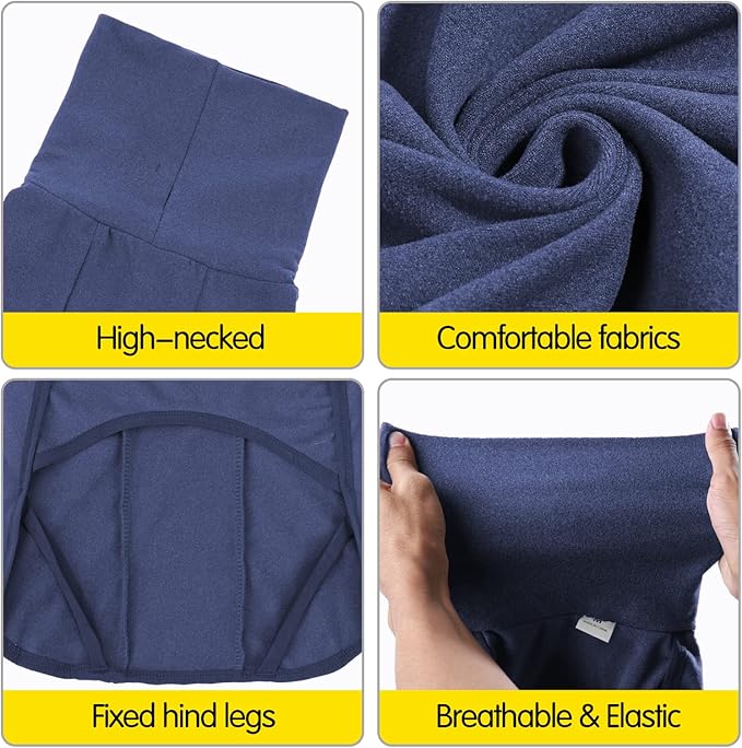 Dog Sweater Pullover Cold Weather Vest for Dogs Dog Sweatshirt & Jacket for Indoor and Outdoor Use (X-Small, Navy Blue)