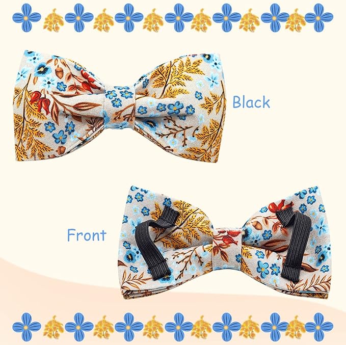 Lionheart glory Premium Dog Collars, Bowtie Dog Collar, Heavy Duty Adjustable Fall Dog Collar for Large Dogs Maple Leaf Dog Collar, Collar Dog Bow