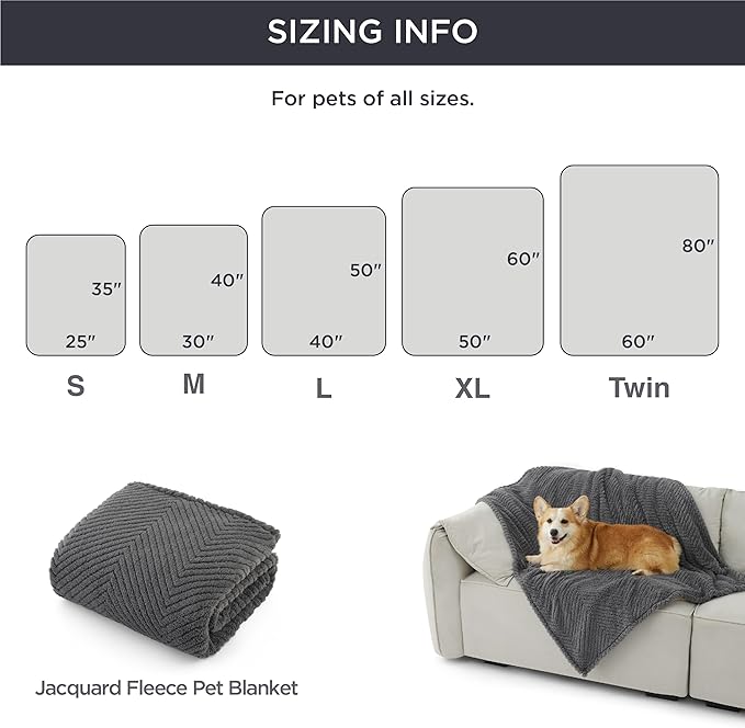 Bedsure Dog Blanket for Medium Dogs Washable - Fluffy Fuzzy Puppy Cat Blanket with Premium 300GSM Coral Fleece Soft for Pet Kitten Doggy, Grey, 30x40IN