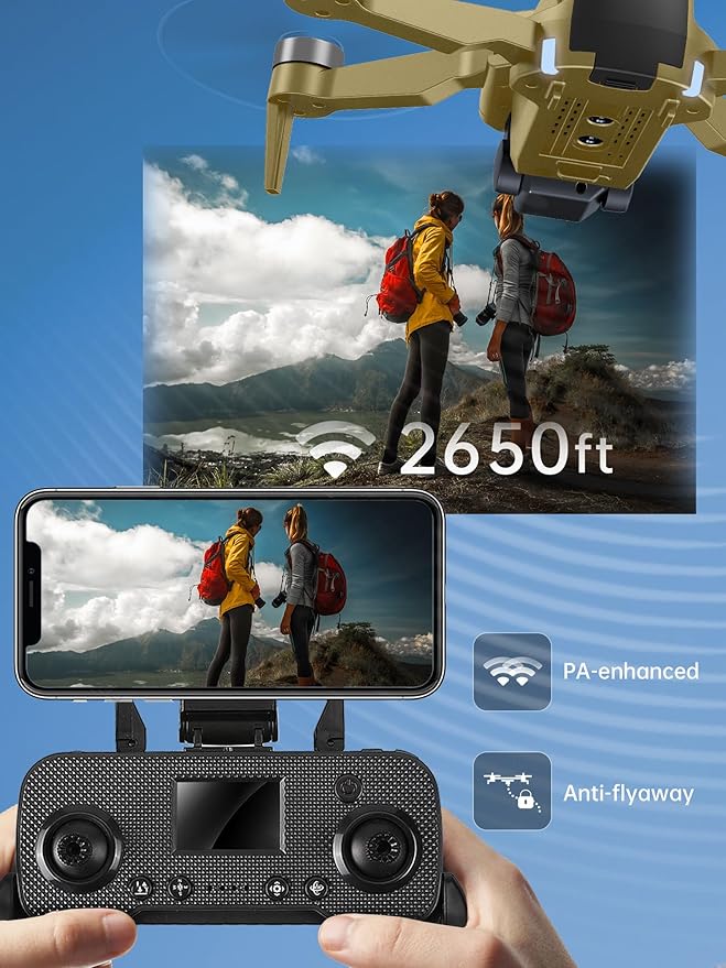 2650 ft Long Range Super Enduring Brushless Motor Drone with 84 Mins Super Long Flight Time, Drone with 4K HD Camera for Beginners, CHUBORY A77 WiFi FPV Quadcopter, Follow Me, Auto Hover, 3 Batteries