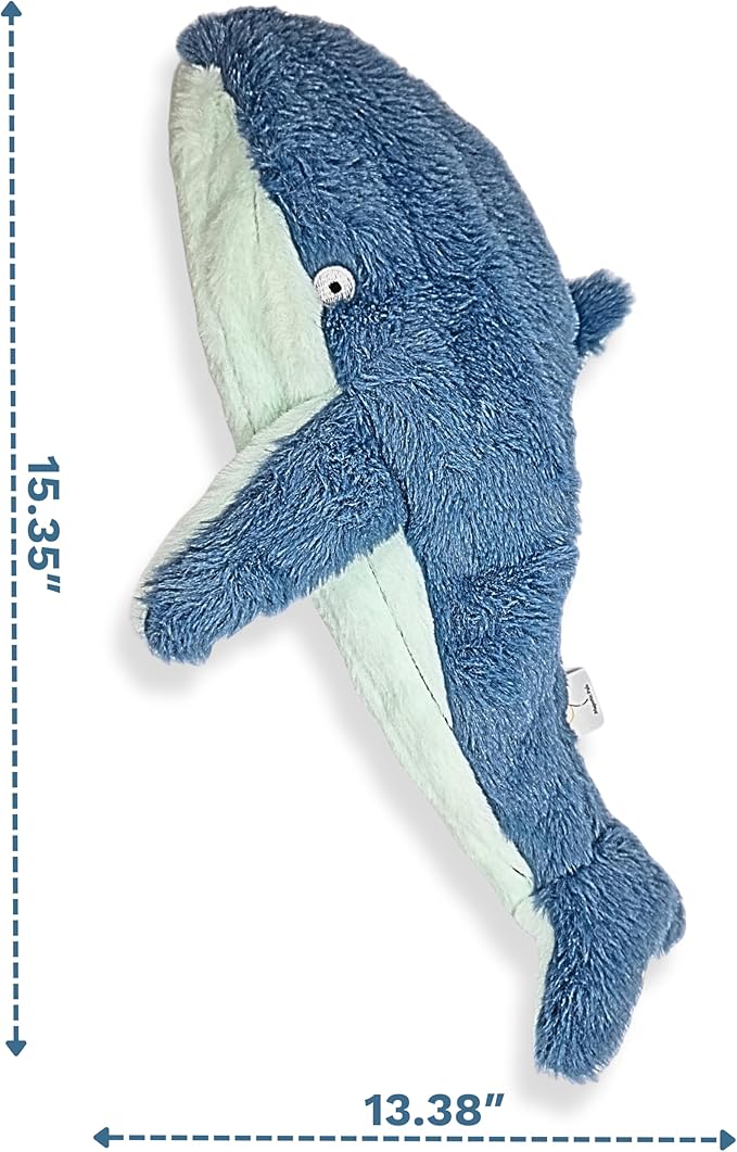 Large Crinkle Dog Toy – No stuffing Squeaky Dog Toy for Small, Medium & Large Breeds, Interactive Tough toy set - Ideal for Chewing, Teething & Fetch, Durable Pet-Safe Materials - Soft Blue Plush