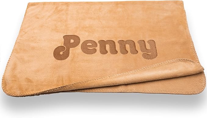 Custom Catch Personalized Dog Blanket - Gray or Beige - Large