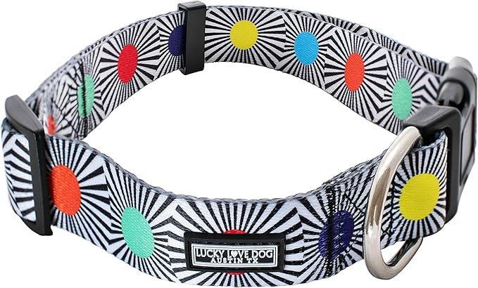 Lucky Love Dog - Adjustable Dog Collar with Easy Click Buckle for Small to Large Ones, Durable, & Comfortable for Male & Female Dogs, Pet Collar for Puppies & Adult Dogs - SOCO, Small