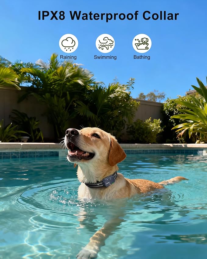 Jugbow Dog Shock Collar - 4200FT Dog Training Collar with Remote, IPX8 Waterproof Electric Dog Collar with 4 Training Modes, Security Lock, Rechargeable eCollar for 10-120lbs Dogs(Blue)