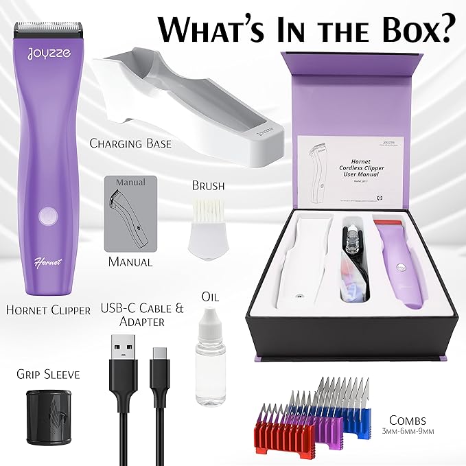 Hornet 5-in-1 Professional Pet Grooming Clipper for Dogs & Cats, Low Noise, Precision Trimmer for Trimming, Shaping & Styling