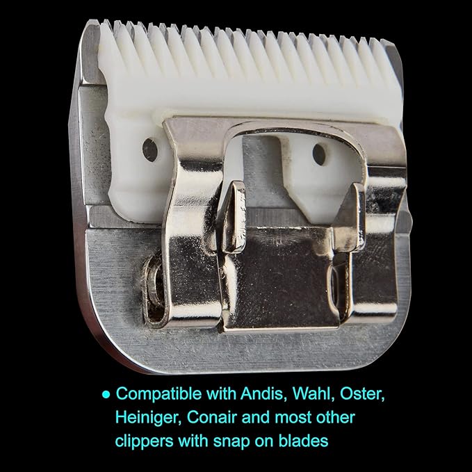 FURZONE Detachable Ceramic Blade - Size 40 Blade 1/100", Made of High-Tech Ceramic Materials, Compatible with Most Andis, Oster, Wahl A5 Clippers