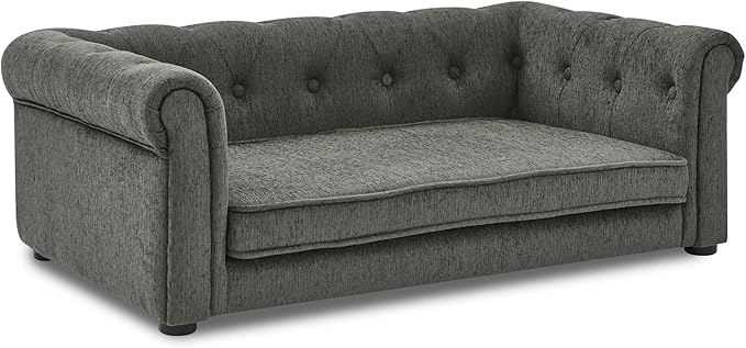 Hesza Rectanglar Pet Bed for Small and Medium Dogs, Durable Elevated Dog Sofa Bed, Comfortable Dog Couch, Modern and Stylish Pet Sofa for Small and Medium Dogs, Gray