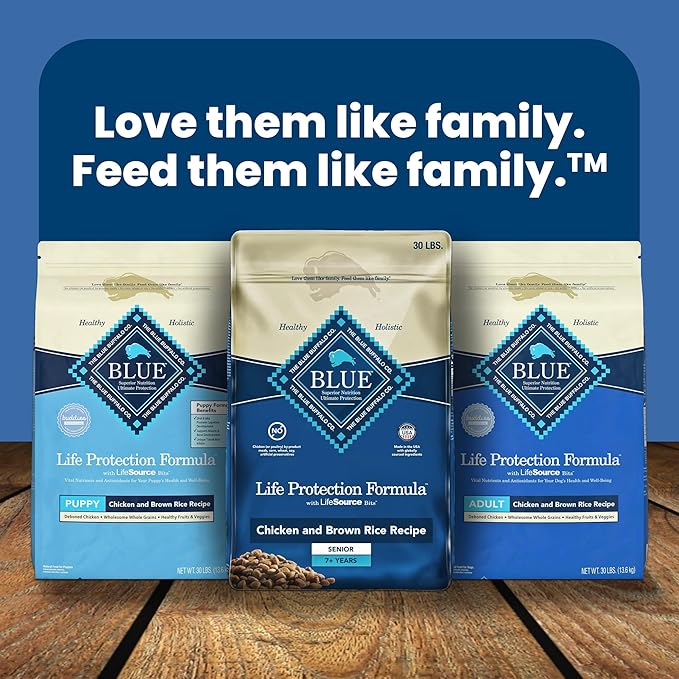 Blue Buffalo Life Protection Formula Natural Senior Small Breed Dry Dog Food, Chicken and Brown Rice 15-lb