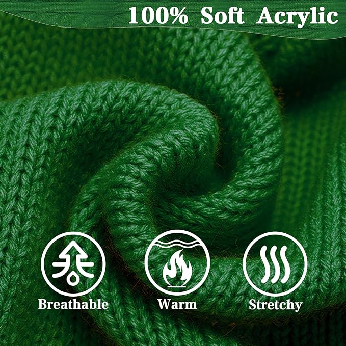 PUPTECK Winter Dog Cat Sweater Coat - Soft Cold Weather Clothes Knitwear for Kitties & Small Dogs Indoor Outdoor Walking Warm, Knitted Classic for Doggies Kitties Girls Boys, Light Green L