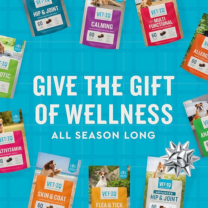 VetIQ Calming Support Supplement, Calming Chews for Dogs Help Manage Stress and Promote Relaxation, Anxiety Relief for Dogs, Made in The USA, 120 Count