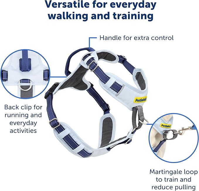 PetSafe Easy Walk Comfort No-Pull Dog Harness - Better Walk Training Harness - Full Body Padded Design - Durable Fabric - 5 Point Adjustable Fit - Everyday Leash Training - Green - Medium/Large