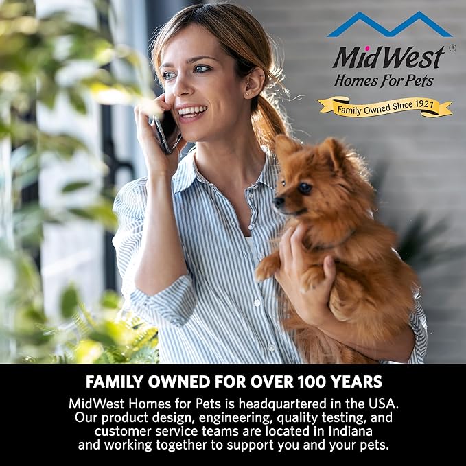 MidWest Homes for Pets Small Dog Crate Cover, Black Polyester Privacy Kennel Cover Fits Most 24-inch Crates, Machine Washable, Reduces Barking & Chewing