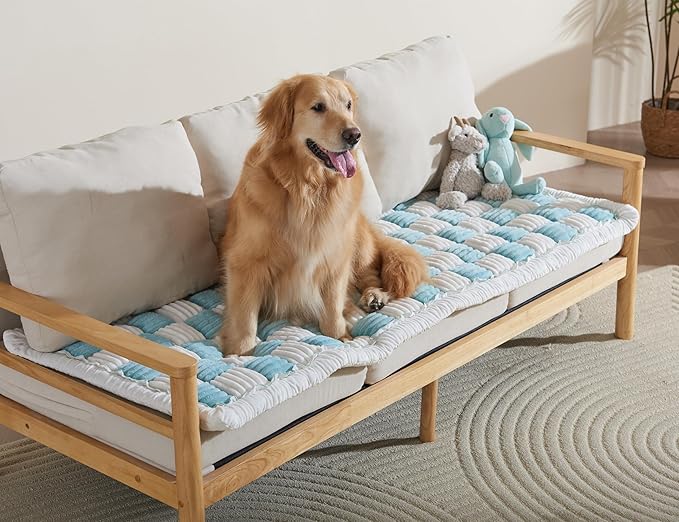 Couch Cushion Cover for dogs Sofa Cover Washable Pet Love Seat Couch Covers for Sofa Slipcovers Couch Protector Blanket for Dogs Sofa Cushion Covers for Pets Washable Pad Blue 70x180cm/27.6x70.9in