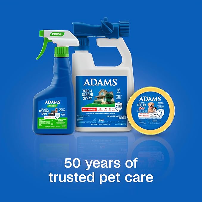 ADAMS Flea & Tick Collar Plus for Dogs & Puppies, 2 Pack, 12 Month Protection, Adjustable One Size, Kills Fleas, Ticks & Repels Mosquitoes, Excluding California