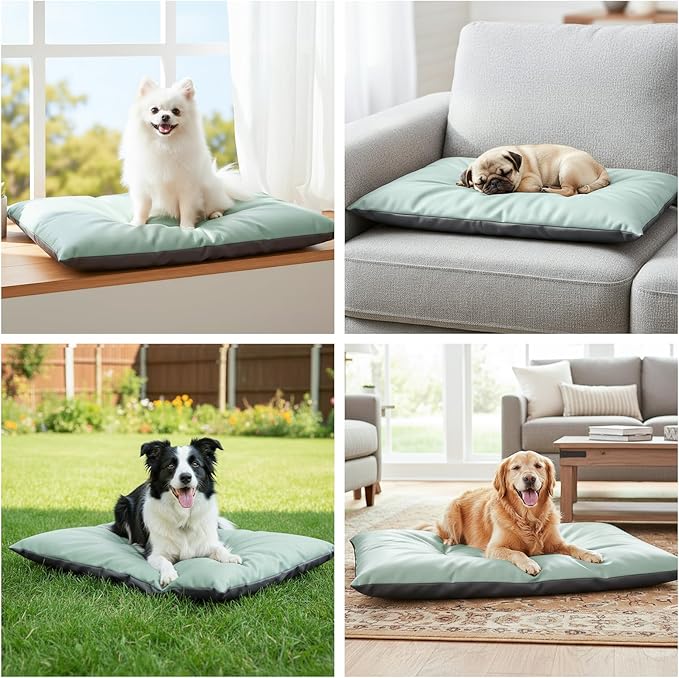 Dog Comfort Bed Mat Double-Sided Two-Tone Tech Fabric Pet Bed Suitable for All Seasons, Comfortable Dog Bed for Small Dogs (Blue&Gray)