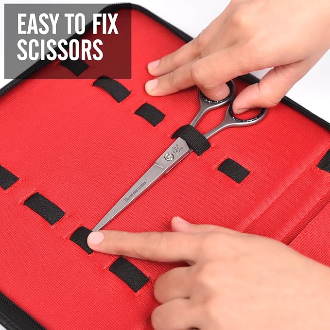 Case Holds 10 Grooming or Beauty Shears (Black)