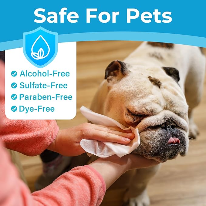 Prime Pets Dog Wipes for Paws and Butt, 600 Count, Pet Wipes for Dogs & Cats, 100% Fragrance Free, Deodorizing Puppy Wipes for Cleaning Face Eyes Ears Paws Teeth Body