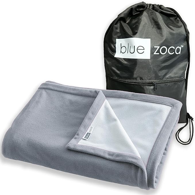 Beach Blanket Waterproof Sandproof Waterproof Blanket for Camping, Hiking, Outdoor Sporting Events, Picnics & More | Machine Washable & Pet Friendly | Travel Size - 65x50in Gray