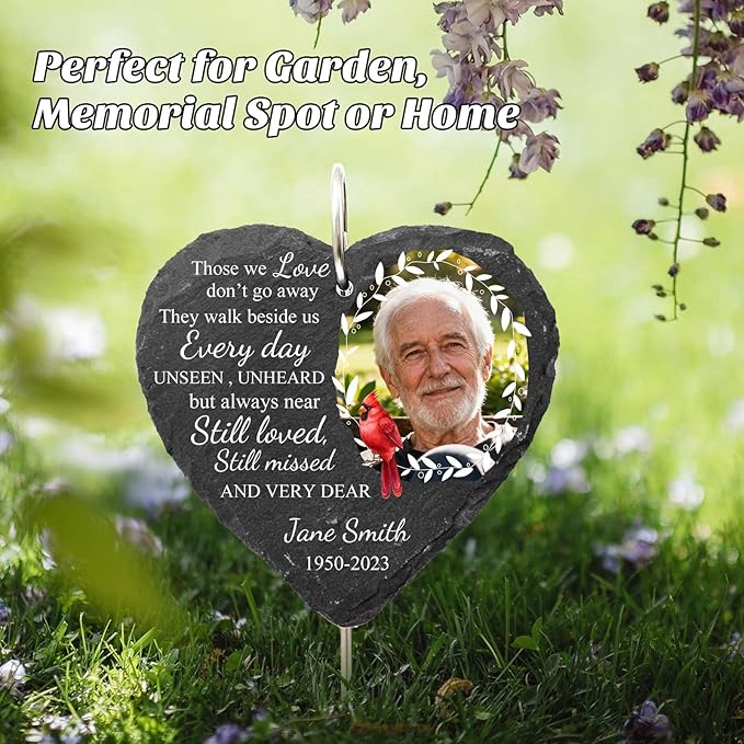 Engraved Pet Memorial Garden Stone with Stake, Custom Dog/Cat Loss Gift, Honor Your Beloved Pet, Personalized Outdoor Remembrance Gifts